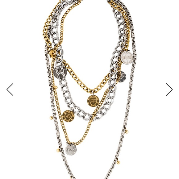 D&G Two-Tone Chain Necklace - Picture 3 of 8
